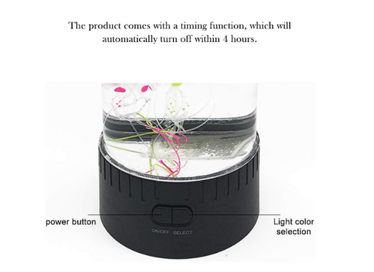 Lámpara de medusas flotantes y luces LED