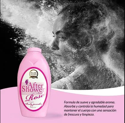 Polvo corporal después de la ducha Rosas