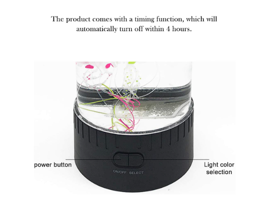 Lámpara de medusas flotantes y luces LED