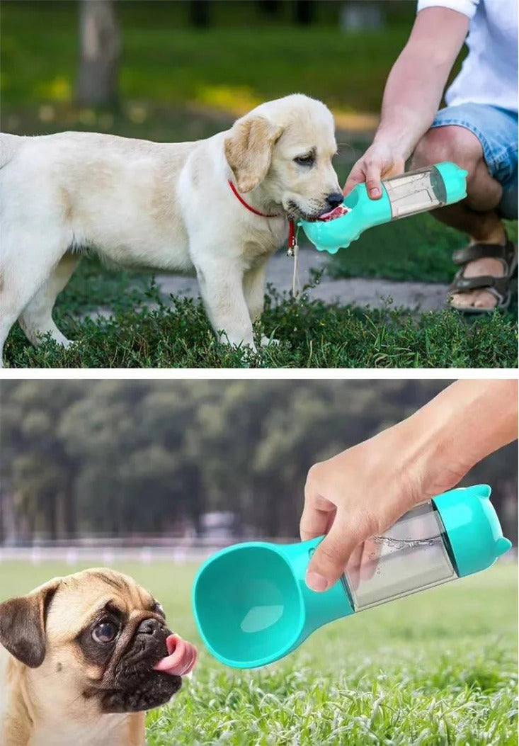 BOTELLA PORTATIL 4 EN 1 MULTIFUNCIONAL PARA MASCOTA
